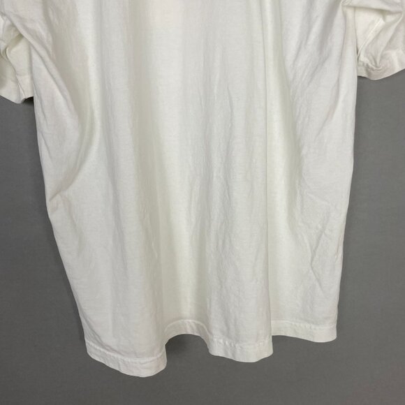 Graphic Tee Abstract Design Playful White T-Shirt Size Large Ring Men Pink Blue - Picture 8 of 8